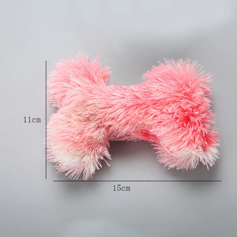 Pet Dogs Intelligence Training Toys Puppy Plush Bone Shaped Chew and Squeaky Toys