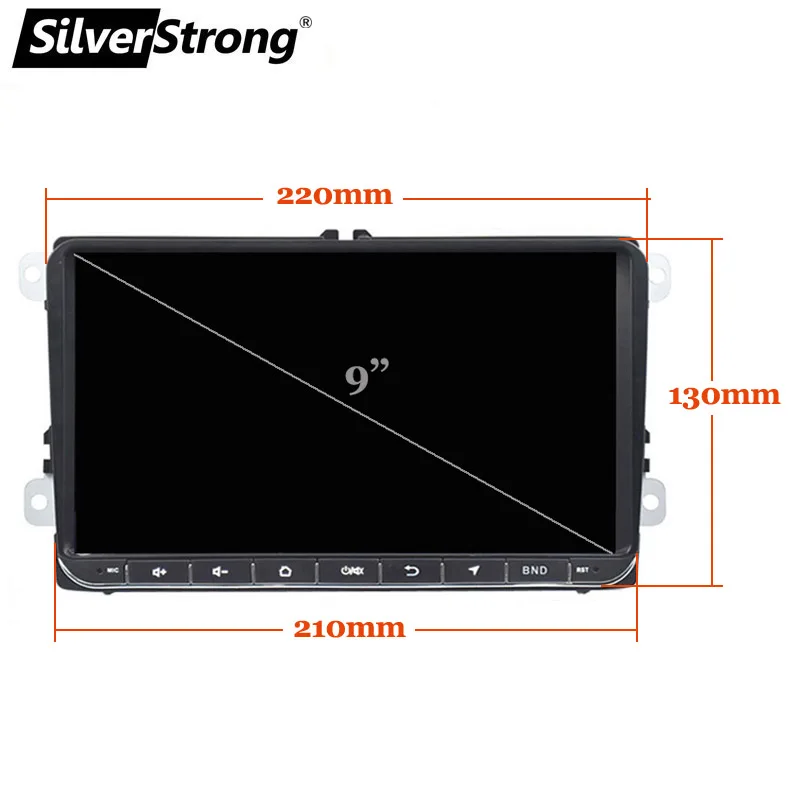 Sale SilverStrong 9inch IPS matrix Android9.0 Car DVD For VW Passat mk5 Golf6 for Polo Android Radio RDS TPMS-902BM3 5