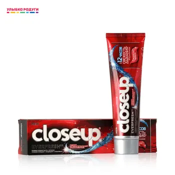 

Toothpaste CLOSEUP 3117036 Улыбка радуги ulybka radugi r-ulybka smile rainbow косметика Beauty Health Oral Hygien cleansing tooth paste dental gingivitis brush teeth clean cleaning safeguard 100ml