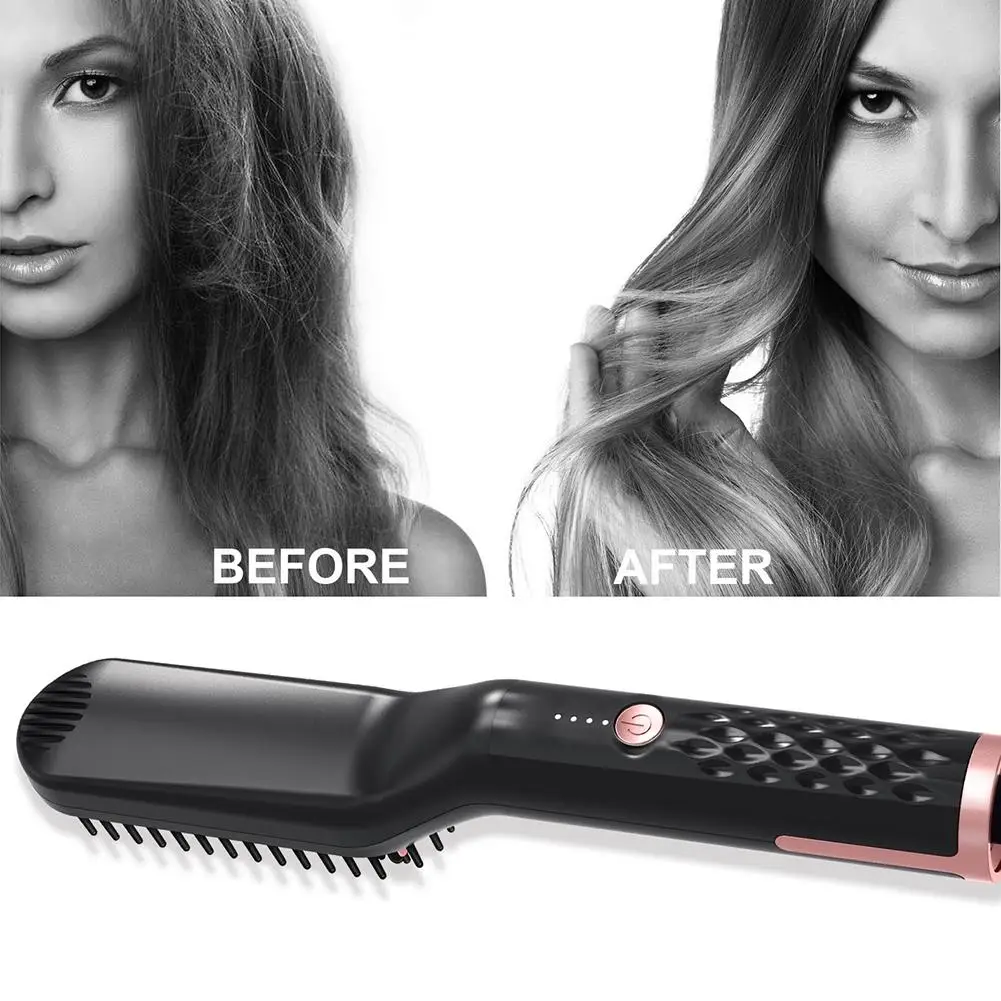 Professional Beard Straightener Brush Hairdressing Comb Multifunctional Man Woman Hair Straightening Brush Beard Electric Comb