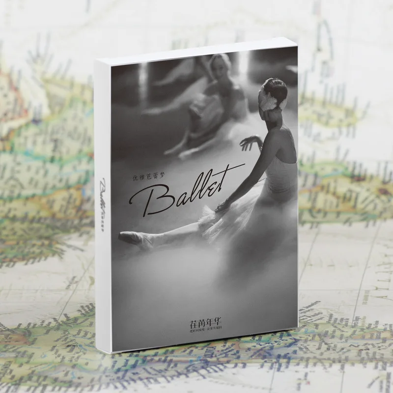 30 hojas, conjunto de postales de Ballet bonito para niña, tarjeta de felicitación, tarjeta de mensaje, tarjetas de regalo de Navidad y de Año Nuevo