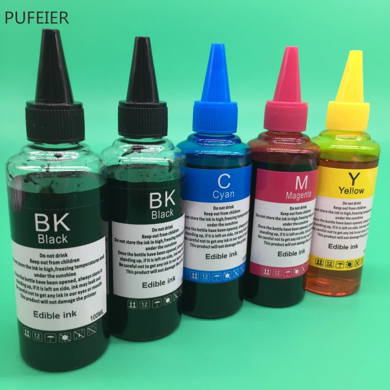 5 бутылок съедобные чернила для Canon PIXMA MG5720 MG5721 MG5722 MG6820 MG6821 MG6822 TS6020 TS5020 PGI270 CLI271 с