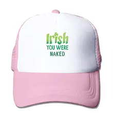 Irish You was Naked Mesh бейсболки унисекс регулируемая бейсболка стиль шляпа розовый