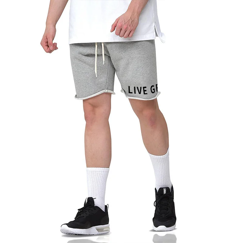 

Fitness Bodybuilding Shorts Gym Running Men Sport Beach Trousers Cotton Loose Sweatpants Jogger Exercise Workout Training Shorts