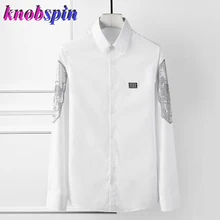 Топ бренд рубашка для мужчин сплошной тонкий длинный рукав Бизнес Мужские рубашки высокого качества мужские рубашки Большие размеры 4XL