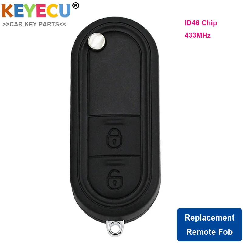 KEYECU Flip Folding Remote Control Car Key for MG 3 MG3, Replacement