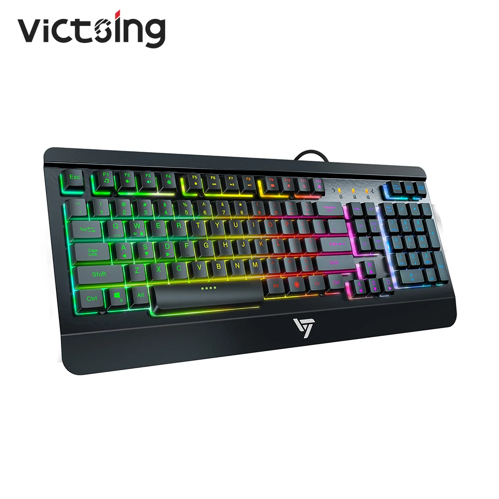 VicTsing PC149 Игровая клавиатура Механическая Проводная клавиатура USB 104 Keycaps RGB клавиатура с подсветкой компьютерные игровые клавиатуры