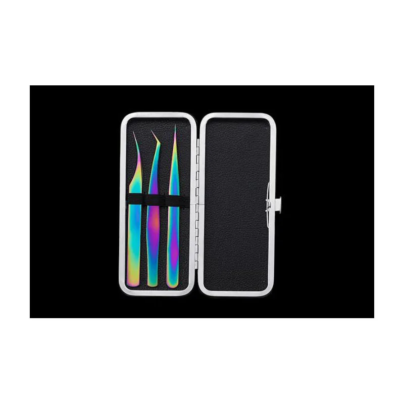 Baby Aare Clean Tweezers Graft Eyelashes Tweezers Type Eyelash Curler Take Items Beauty Tools 3 Piece Set Clean Tweezers Boxed