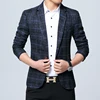New Mens Blazers Slim Fit Suits for Men Business Formal Blazer Mens Wedding Suit Jackets Male Fashion Plaid Mens Blazer Jacket 5