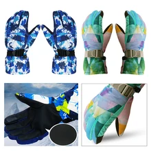 Зимние лыжные перчатки для мужчин и женщин, теплые водонепроницаемые перчатки для улицы