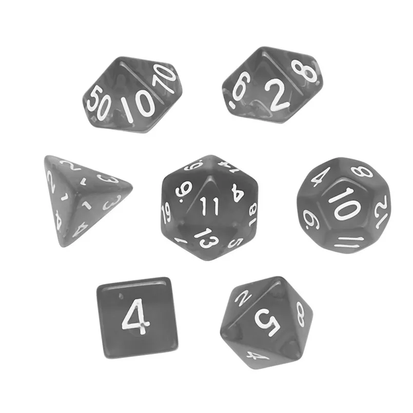 7Pcs game dnd dice sets polyhedron D20 acrylic dice entertainment happy freaky dice dados poliedricos dados de rpg 30A20 (4)