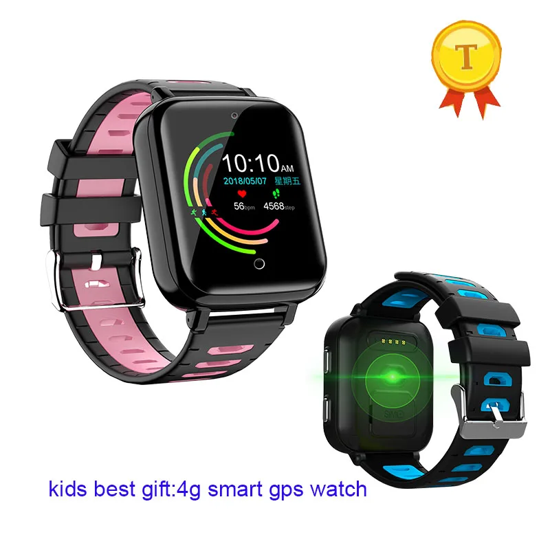 Лучшие продажи 4G сети Wifi часы с GPS и функцией SOS дети видео вызов IP68 Водонепроницаемый Будильник камера Детские 4g Розовый Синий Смарт часы