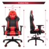 Furgle Gaming Office Chairs 180 Degree Reclining Computer Chair Comfortable Executive Computer Seating Racer Recliner PU Leather ► Photo 2/6