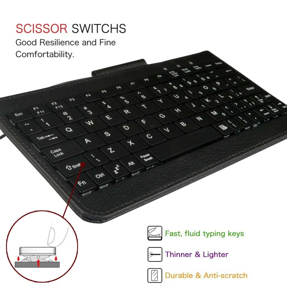 Teclado con cable para tableta Samsung Galaxy Note de 8,0 "/Tab A Nook de 7,0"/Tab E/Tab 3 8 "/Tab 4/Tab A 7" 8 ", con cable y de tablets| - AliExpress