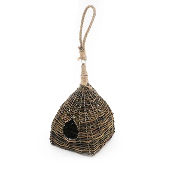 

iron framed nature garden decor handmade wicker birdhouse