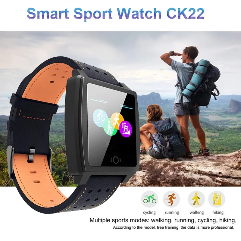 ABHU-CK22 Smart Bracelet Waterproof Heart Rate Monitor Men Women Smart Band Alarm Clock Sports Watch SmartWatch for Android IOS