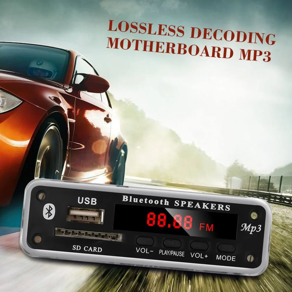 5V 12V MP3 WMA Decoder Board Audio Module Support USB SD AUX FM Audio Radio Module For Car accessories
