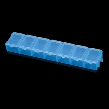 

7x/1set Clear Cosmetic Earring Pills Storage Box Mini Compartment Organizer Case