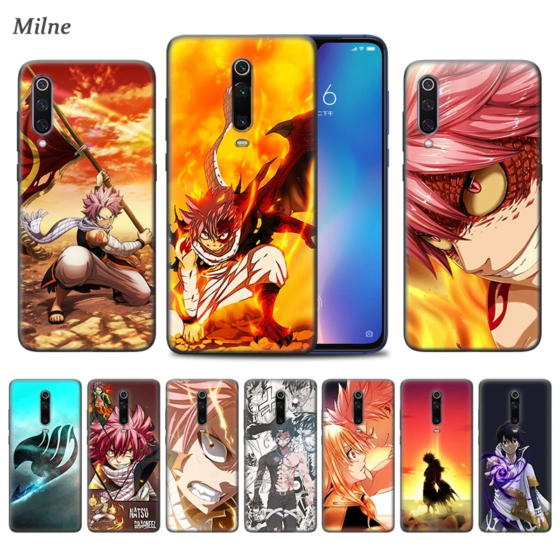 

Fairy Tail Anime Case for Xiaomi Redmi 8A K20 Note 7 8 8T 7A 6A 6 Mi 9T 10 9 Pro 5G CC9 A3 Black TPU Phone Coque Carcasa