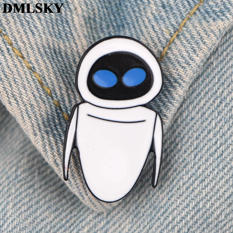 DMLSKY Wall-e Eva персональная брошка мультфильм Металлическая Булавка для женщин мужчин рюкзак булавка Одежда булавки значок шапка булавка Шарм ювелирные изделия M3987