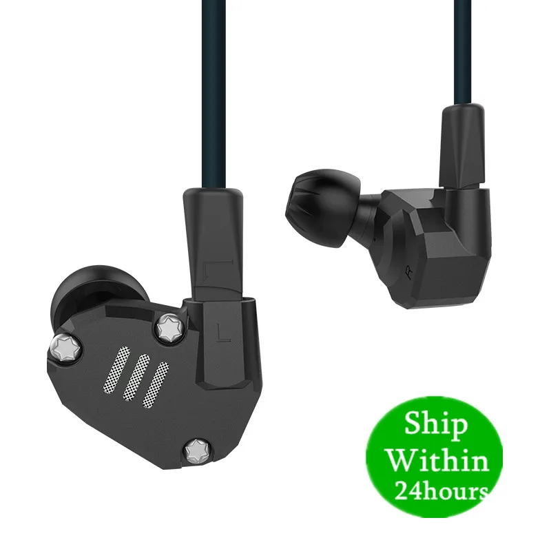 KZ ZS6 2DD + 2BA HIFI Бас гарнитура спортивные наушники в ухо Динамический драйвер