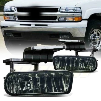 

Two Auto Transparent Lens Smoke Fog Lamps For Chevy Silverado 3500 2002 High Impact Resistance PC And PPFog Light