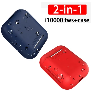 

2-in-1 Mini 6D TWS i10000 with kit In-ear sensor Earbuds Pop-ups Touch Control Wireless Bluetooth Earphone for ios android phone