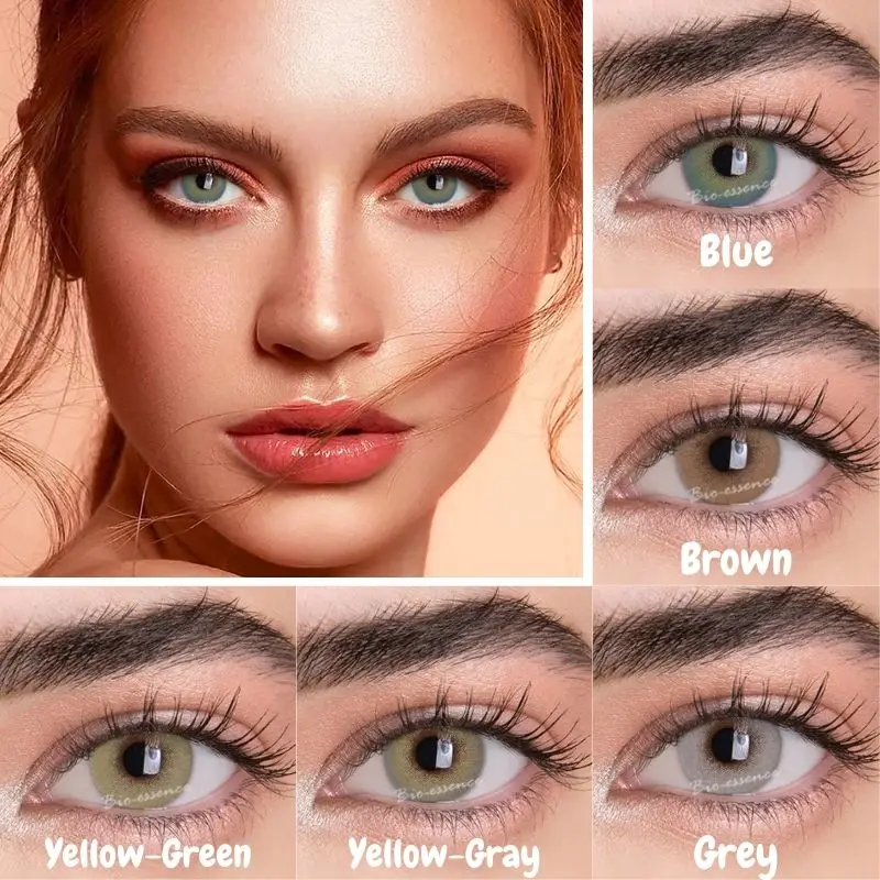 2Pcs/Pairs Moypia Colored Contact Lenses Eye Polar Lights Series Color Natural Lens for Eyes Prescription | Красота и здоровье