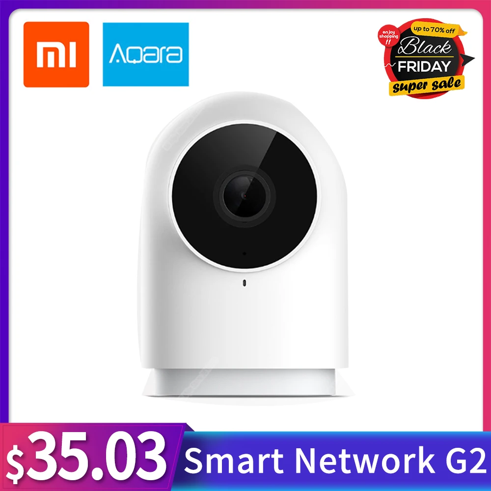 

Xiaomi Aqara Smart Network G2 Camera Gatway Edition 1080p 140 Wide Angle Night Vision Zigbee Version Wifi IP Baby Monitoring Cam
