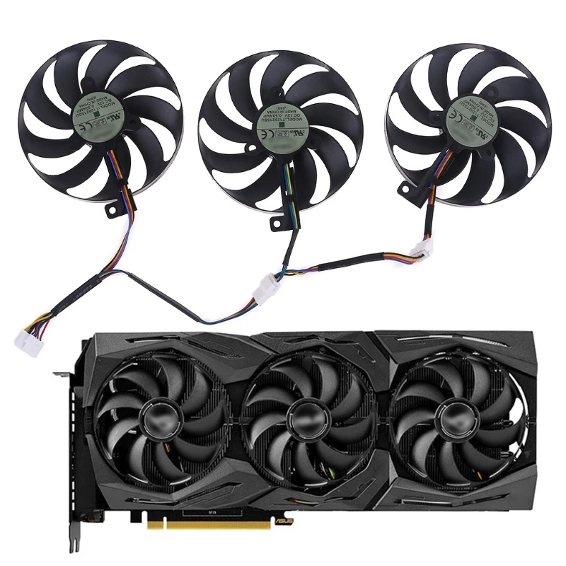Вентилятор для asus RX5700 XT RTX2080TI 8 Гб ROG STRIX OC GPU Cooler | Компьютеры и офис