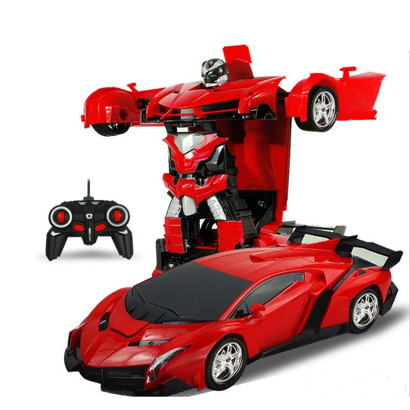 Игрушка робот-трансформер автомобиль 2 в 1 RC автомобиль Трансформация Роботы дистанционное управление Вождение спортивные автомобили боевые игрушки для детей подарок