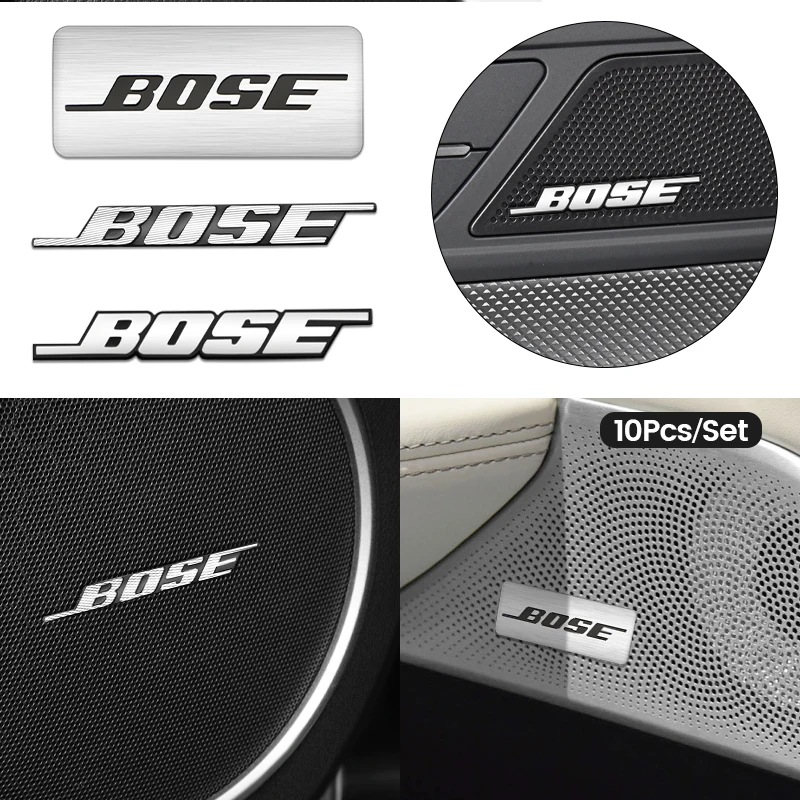 10 шт./лот авто алюминиевые 3D Металлические Булавки BOSE Hi-Fi динамик аудио стерео