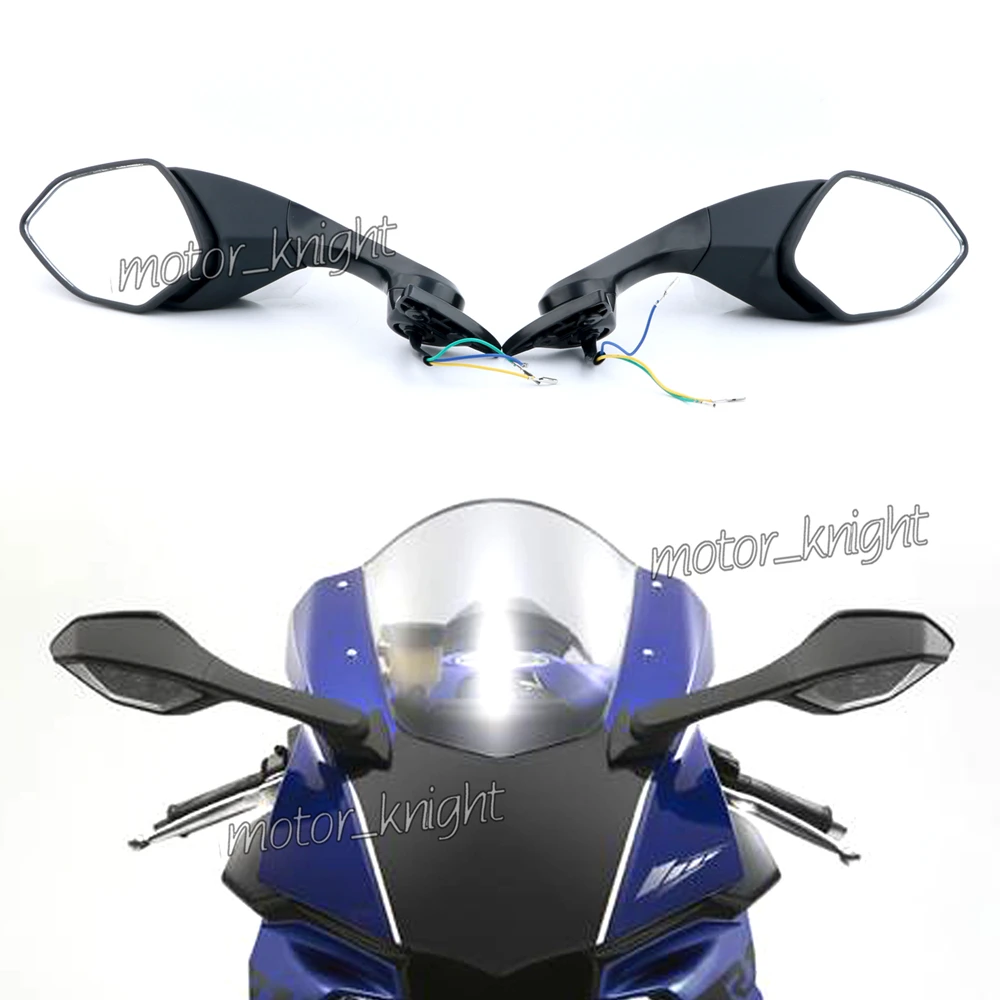 YZF-R1 YZF-R6　ミラー　左右 並行輸入品】 バイク サイドミラー ライト ウインカー ミラー