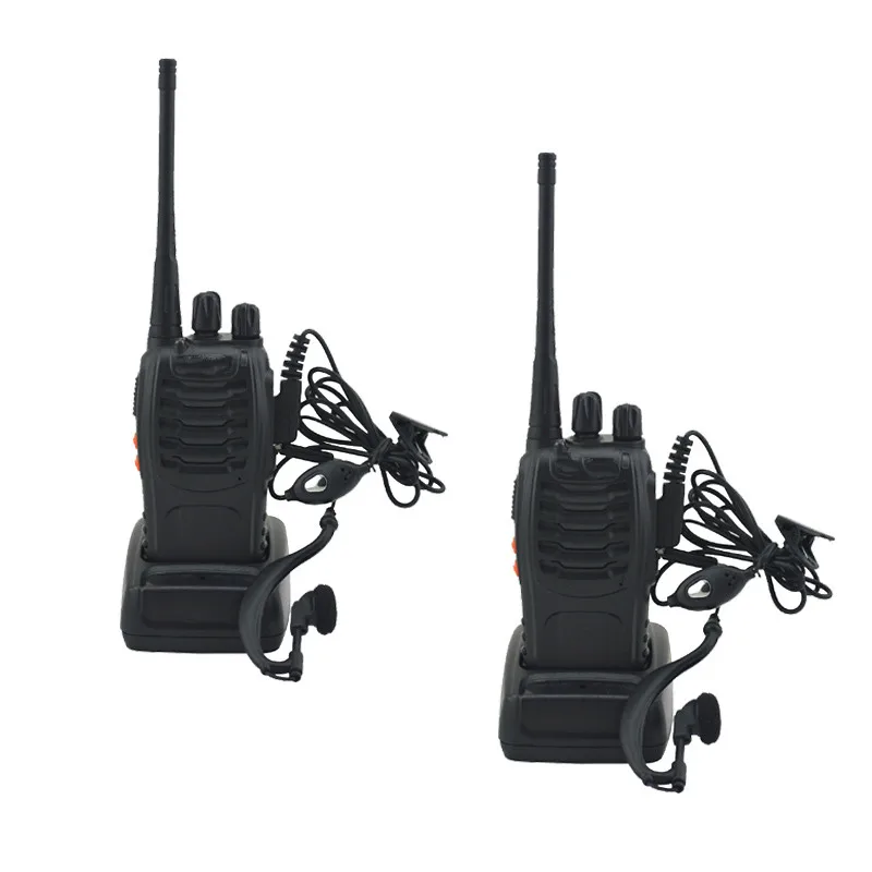 

2pcs/lot BAOFENG BF-888S Walkie talkie UHF Two way radio baofeng 888s UHF 400-470MHz 16CH Portable Transceiver with Earpiece