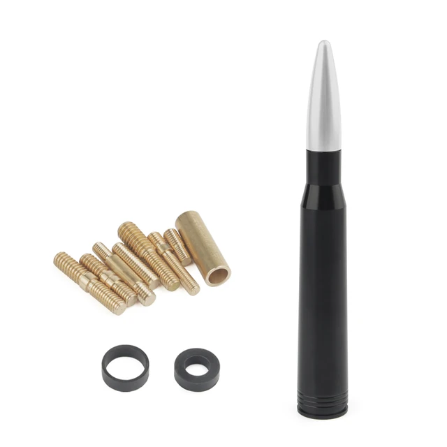 Aluminum Car Suv Bullet Antenna For Dodge Ram Ford F150 Raptor Crv Rav4 Jeep 50 Cal Caliber Bullet Ammo Short Antenna Kit Aerials Aliexpress