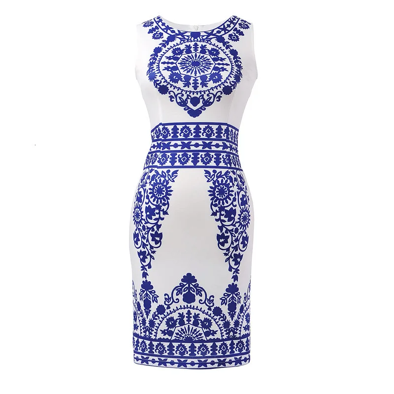 BacklakeGirls Multi Patterns Round Neck Sleeveless Printing Flower Cocktail Dress Short For Women Night Cocktail Party Vestidos
