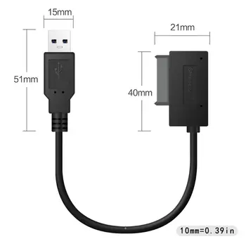 

USB 2.0 Mini Sata II 7+6 13Pin Adapter Converter Cable for Laptop CD/DVD ROM Kit