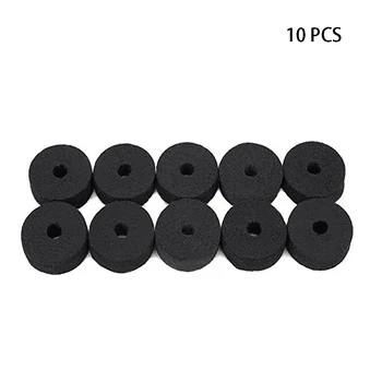 

10 Pcs Stand Cymbal Felt Washer Universal Drum Durable Accessories Easy Install Round Replacement Anti Friction Parts Solid