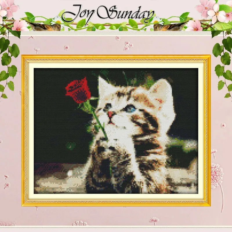 Waiting For Love Counted Cross Stitch11CT 14CT Stitch animals Kit Embroidery for Home Decor Needlework | Дом и сад