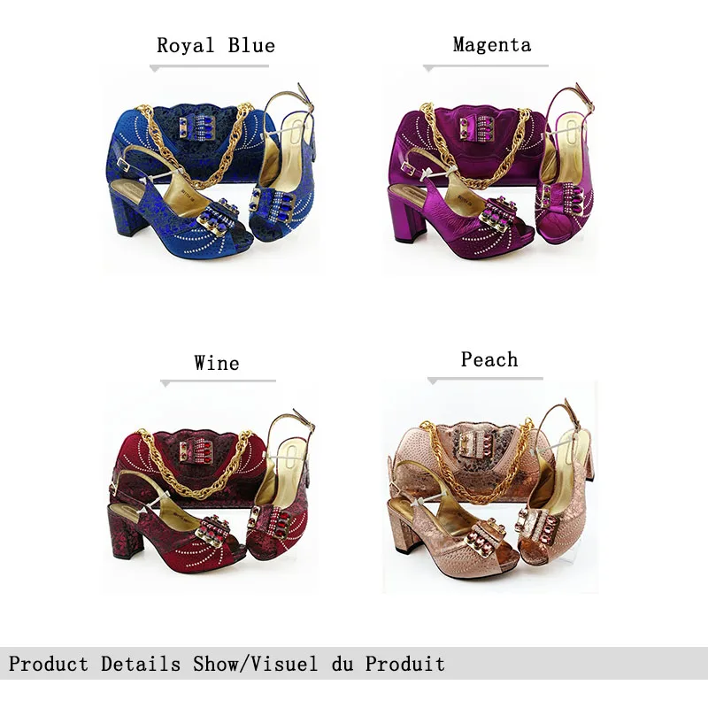 Новое поступление; итальянская роскошная женская обувь и сумка в комплекте; туфли-лодочки в африканском стиле Вечерние туфли на каблуке 8,5 см и сумочка; размеры 38-43