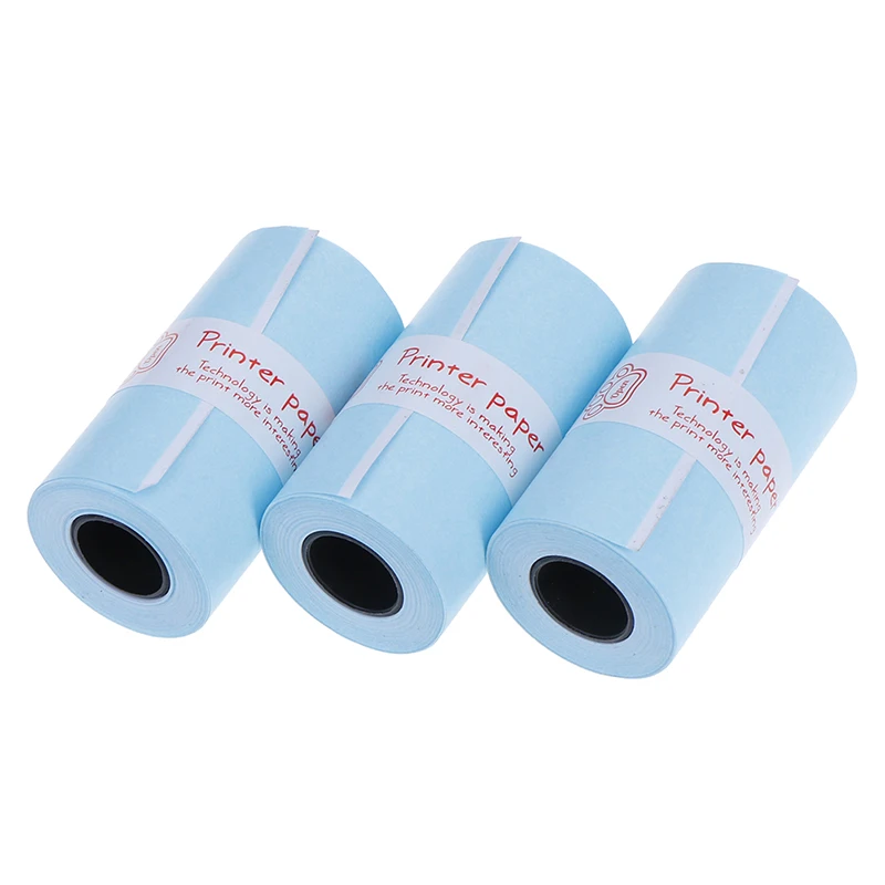3Rolls Thermal Printing Roll Paper Stickers 57mm x 30mm For Pocket Paperang Photo Printer thermal paper roll