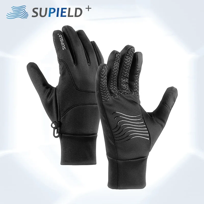 

SUPIELD Aerogel Cold-proof Outdoor Waterproof Touchscreen Gloves Windproof Cycling Gloves Anti Slip Winter Fluff Warm Ski Gloves