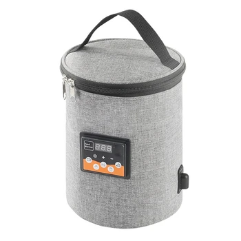 

3.8L Car Bottle Warmer Baby Feeding Milk Heating Bag Travel Hang Bag Food Warmer with LCD Display Smart Thermostat
