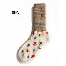 Женские носки с рождественским принтом, толстые теплые зимние носки с начесом для девочек, Санты, короткие носки с ворсом внутри, 6/12 пар/партия