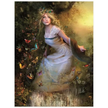 

Diamond Embroidery Cross Stitch 5D DIY Diamond Painting Butterfly Girl Picture Of Rhinestone Diamond Mosaic Wall Decor