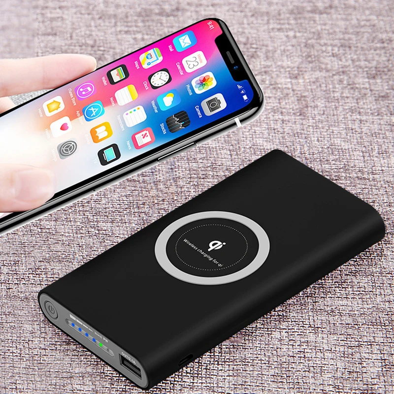 powerbank 30000 20000mAh Qi Wireless Power bank Portable Charger Double USB Output Powerbank For iPhone 12 11 Huawei XiaoMi Power Bank power bank charger Power Bank