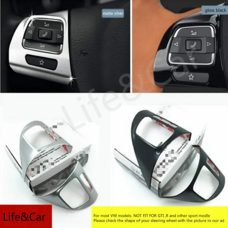 Хромированная накладка на руль для VW GOLF MK6 PASSAT B7 CC EOS TIGUAN JETTA TOURAN SHARAN CADDY 2 шт. |