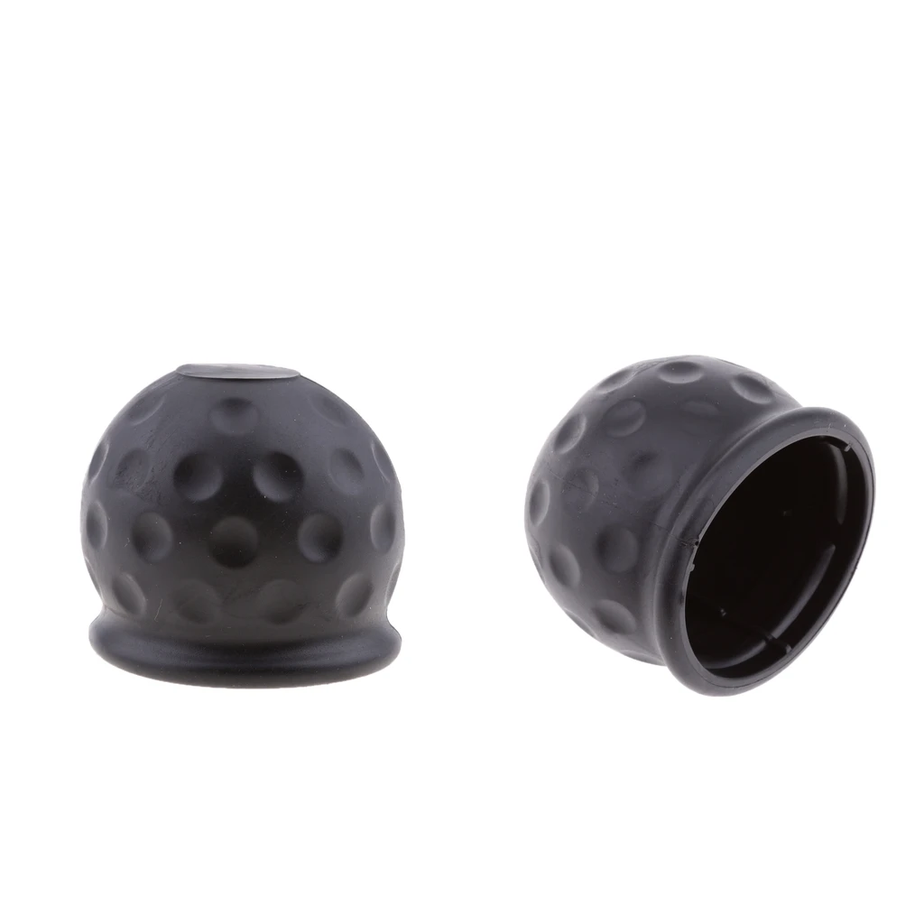 Pack of 2 Black Towing Hitch Towball Cap Covers for Trailer Van Car Auto Inner Diameter: 50mm /2 inch