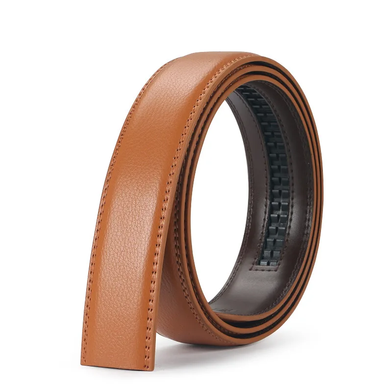 

3.5cm Men Leather Belts No Buckle Automatic Belt Body Strap Waist Belts Male Black Brown Red White Cinturones Para Hombre