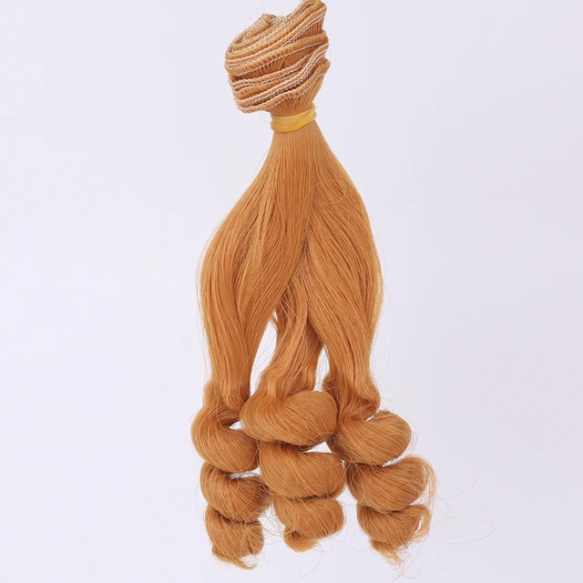 Adollya BJD Doll Accessories Curls Wigs Hair for Dolls Hair Row DIY High-Temperature Tress for Dolls Hair 15*100cm 6